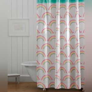Pottery Barn Kids Multicolor Rainbow Shower Curtain
